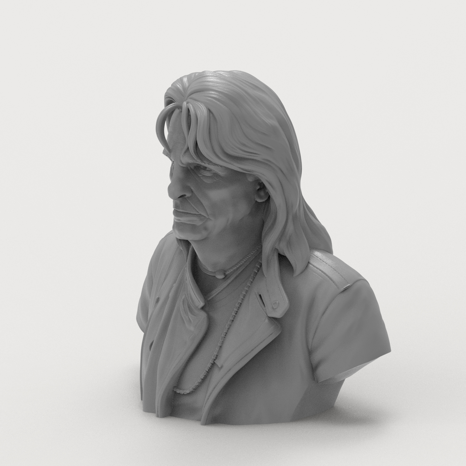 Alice Cooper 3D Printable Bust 3D Model