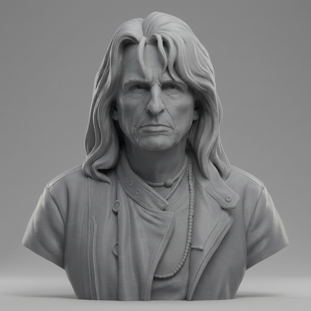 Alice Cooper 3D Printable Bust 3D Model