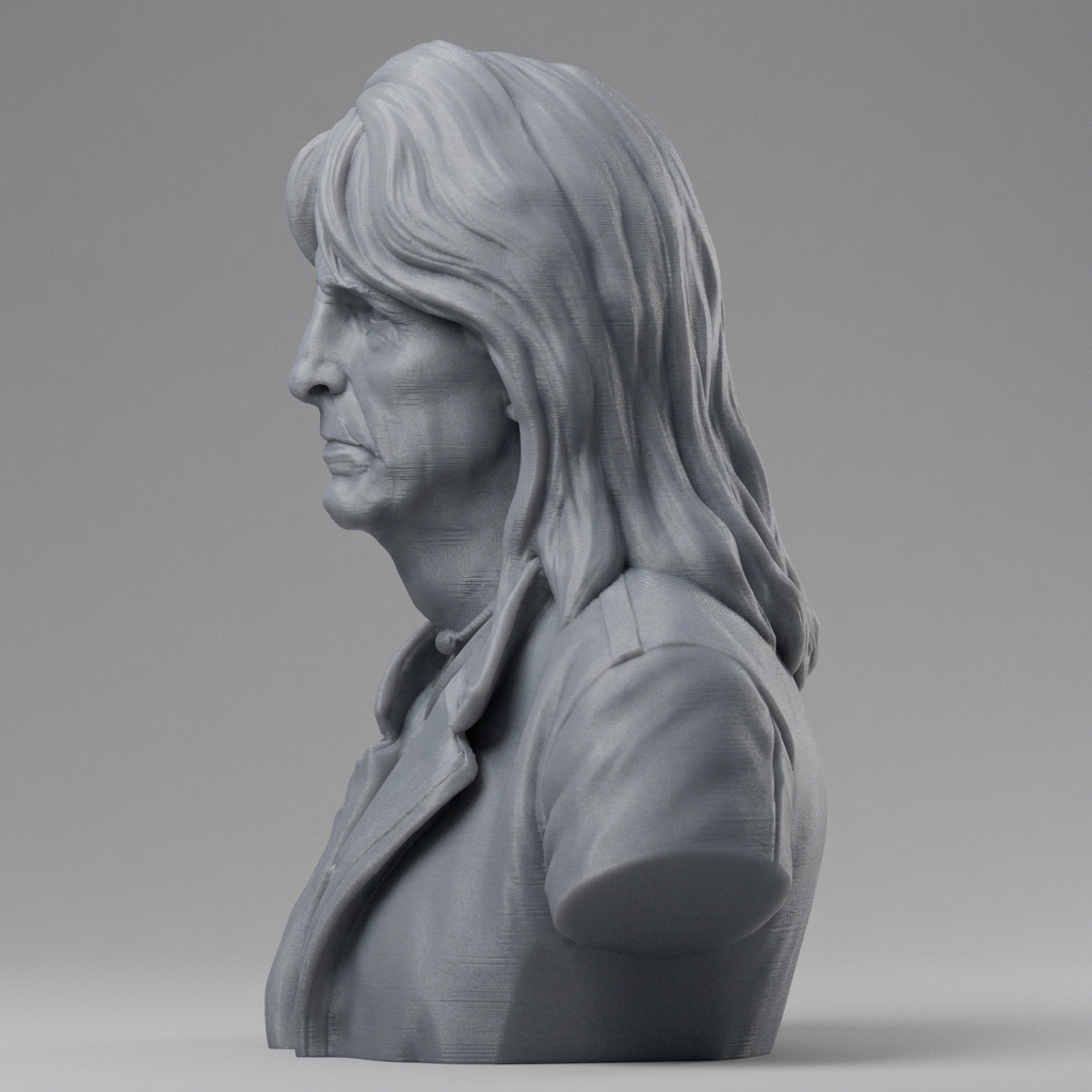 Alice Cooper 3D Printable Bust 3D Model