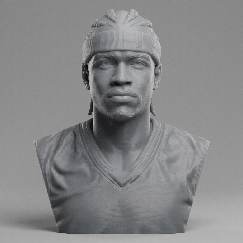 Allen Iverson 3D Printable Bust 3D Model