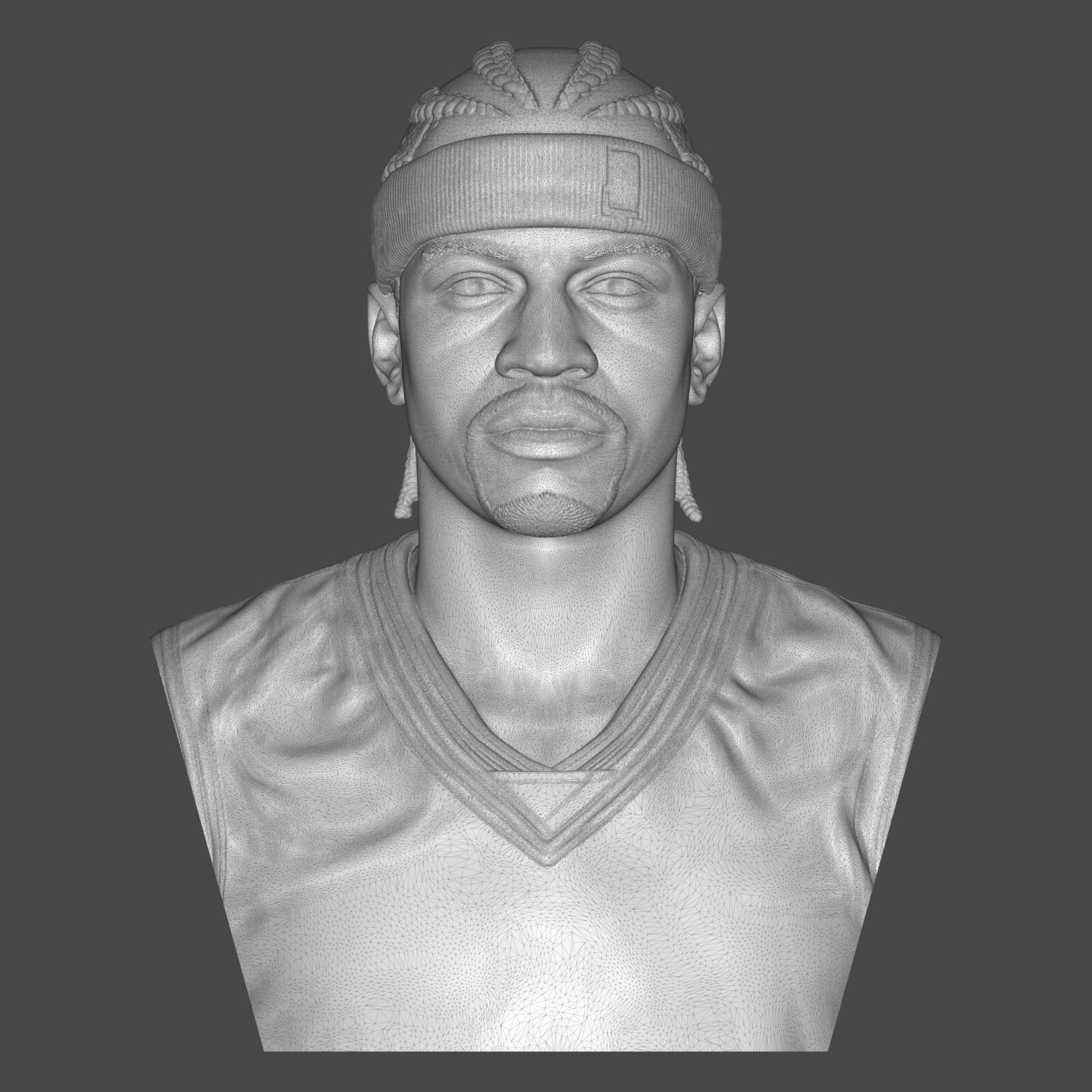 Allen Iverson 3D Printable Bust 3D Model