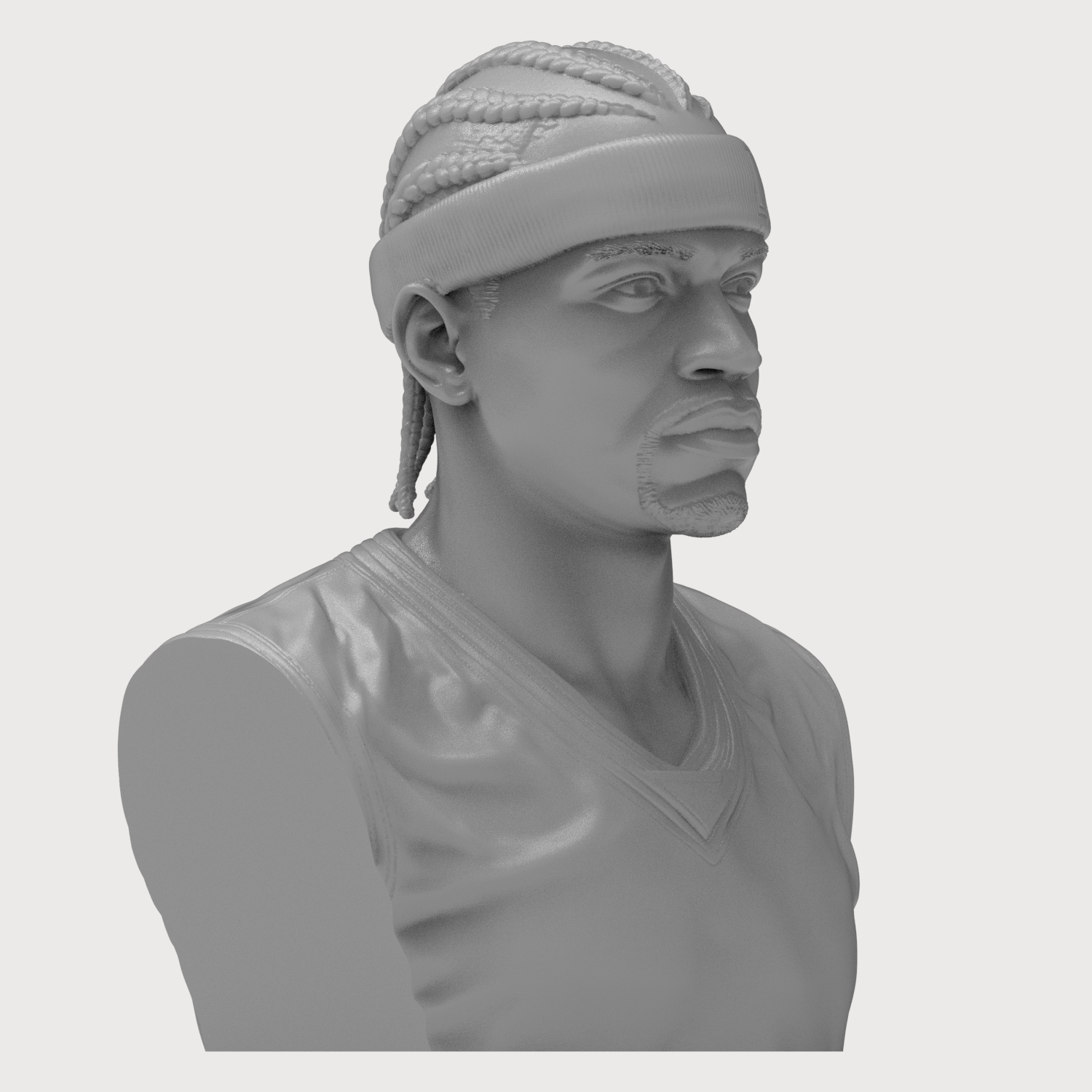 Allen Iverson 3D Printable Bust 3D Model