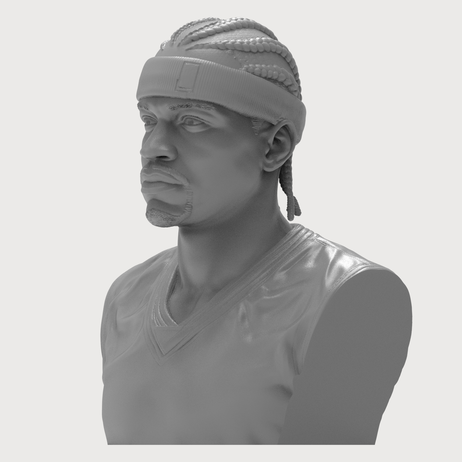 Allen Iverson 3D Printable Bust 3D Model