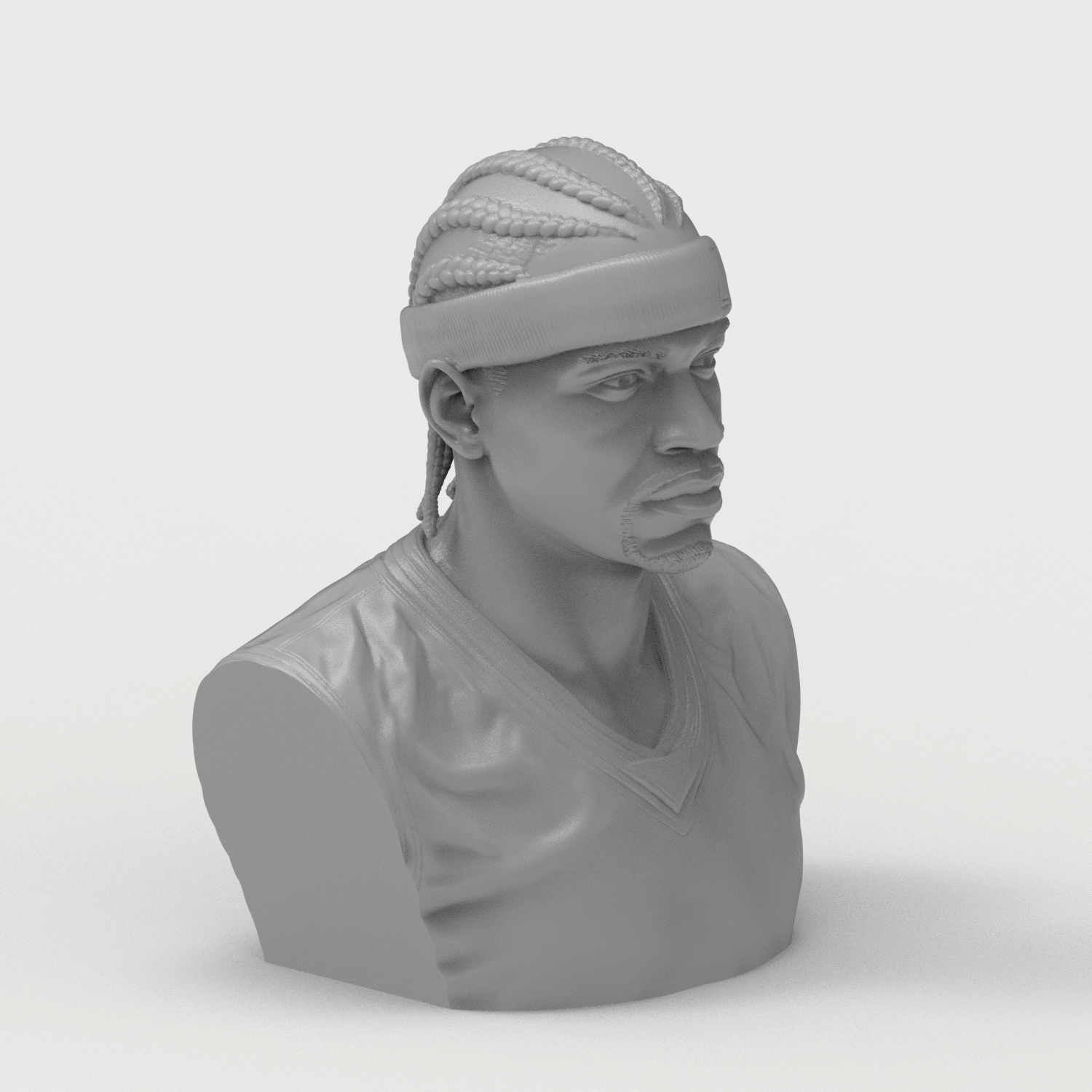 Allen Iverson 3D Printable Bust 3D Model