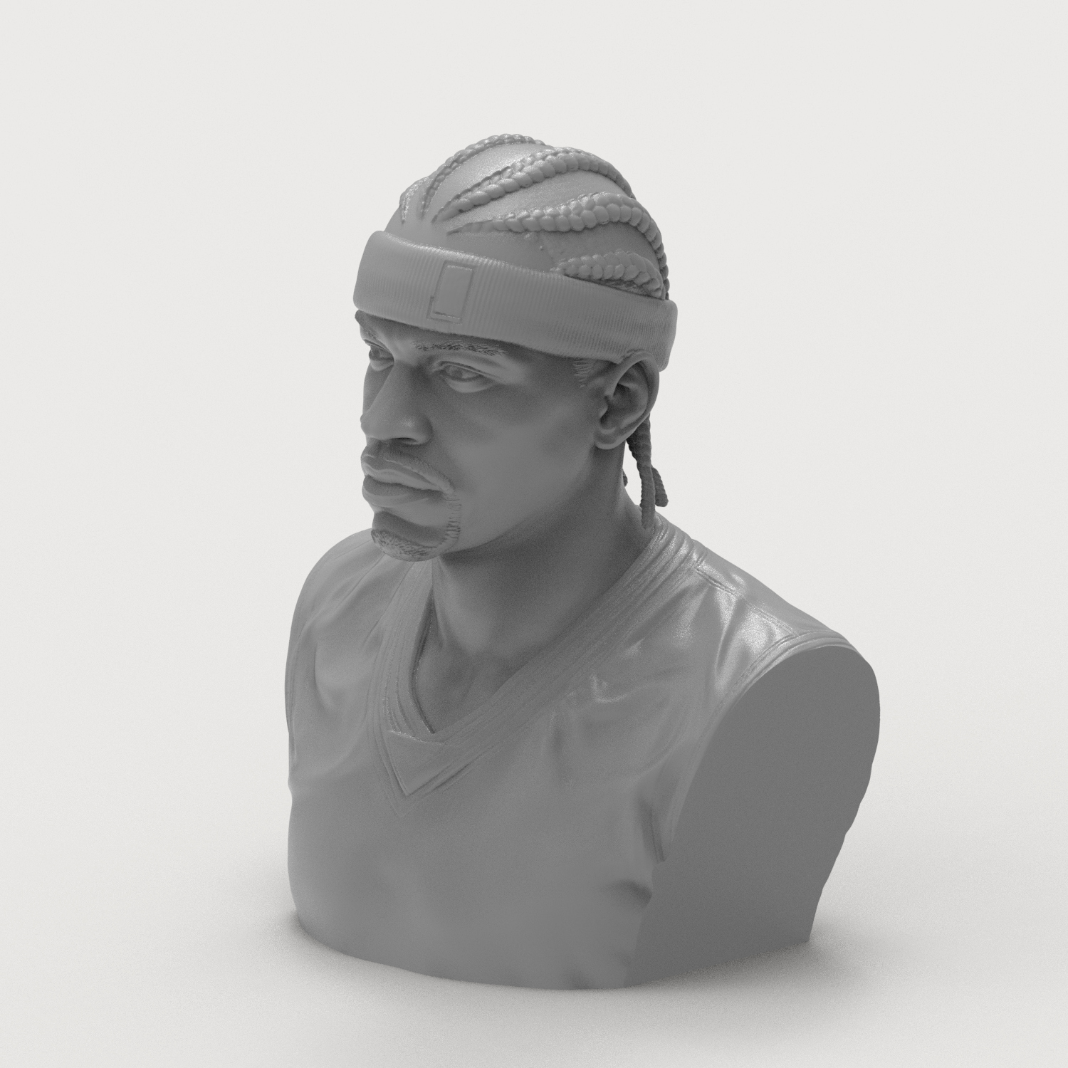 Allen Iverson 3D Printable Bust 3D Model