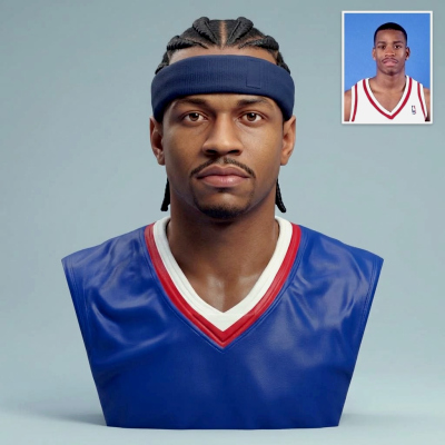 Allen Iverson 3D Printable Bust