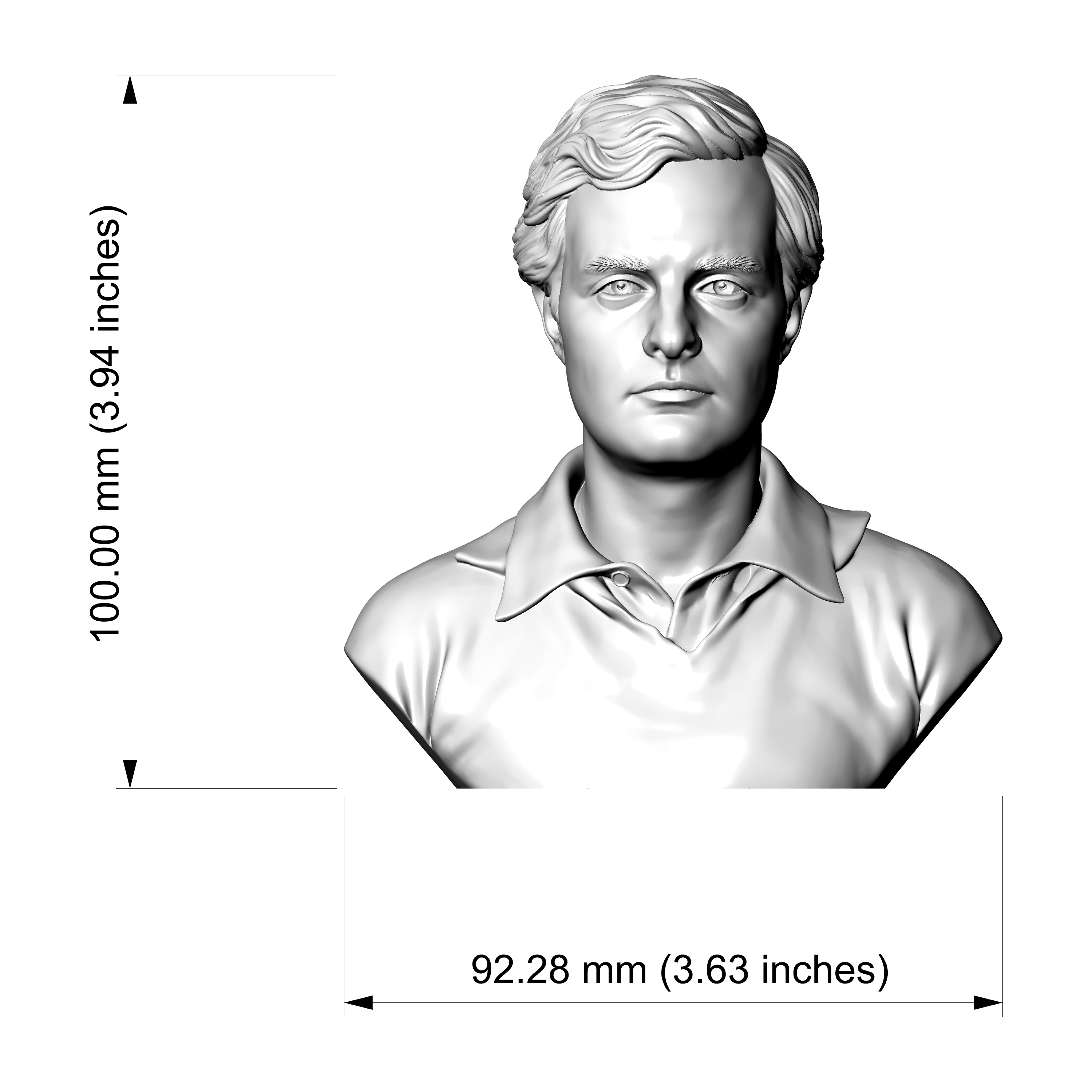 Amedeo Modigliani 3D Printable Bust 3D Model