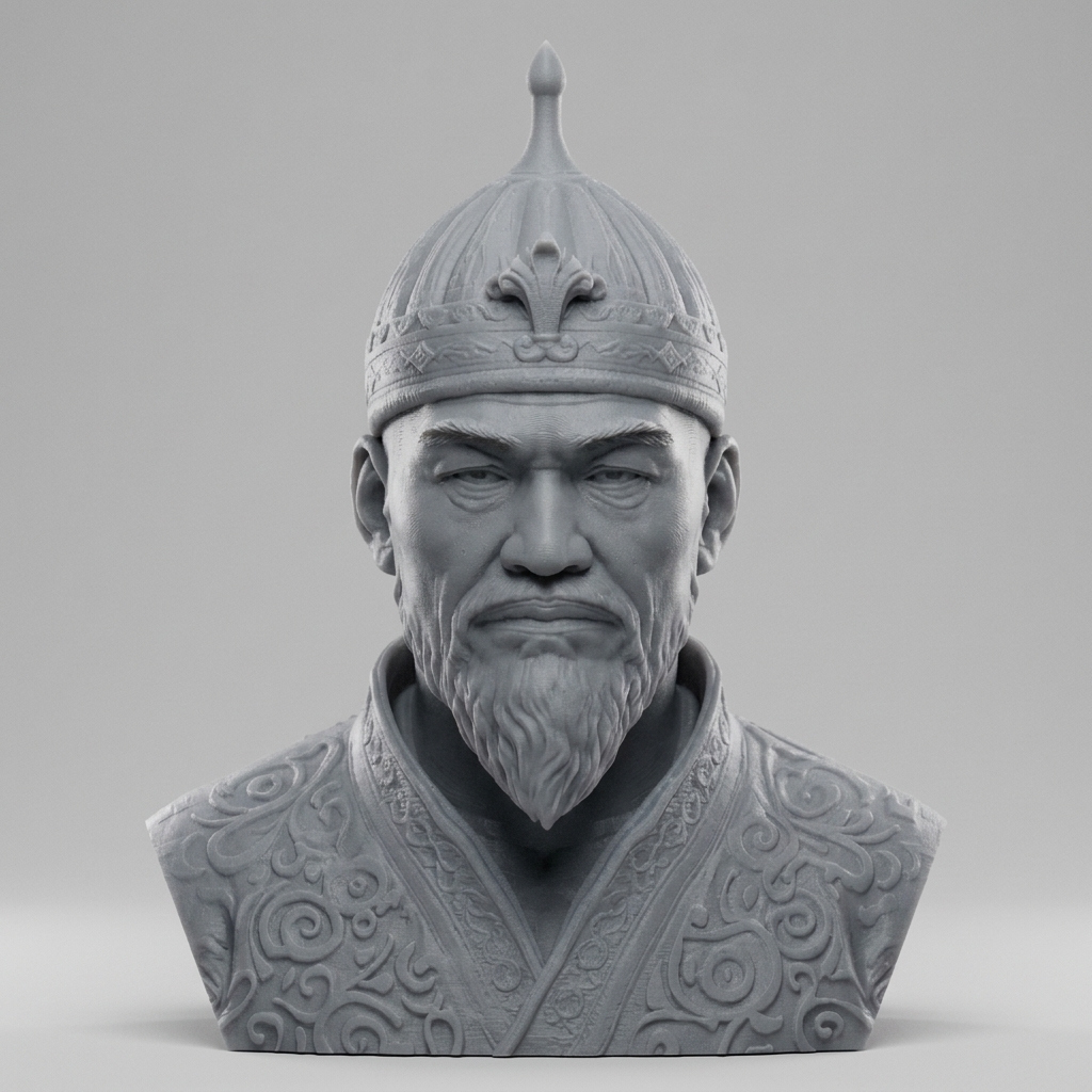 Amir Timur Tamerlane 3D Printable Bust 3D Model