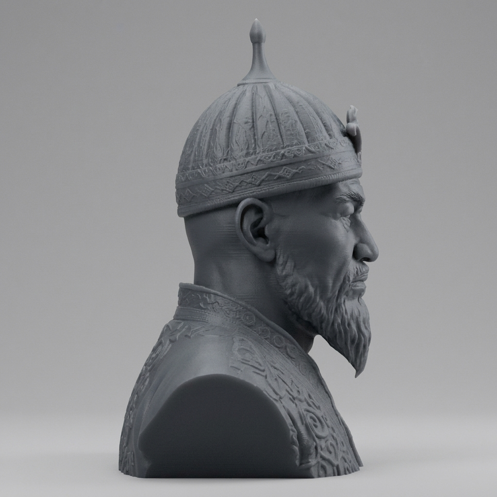 Amir Timur Tamerlane 3D Printable Bust 3D Model