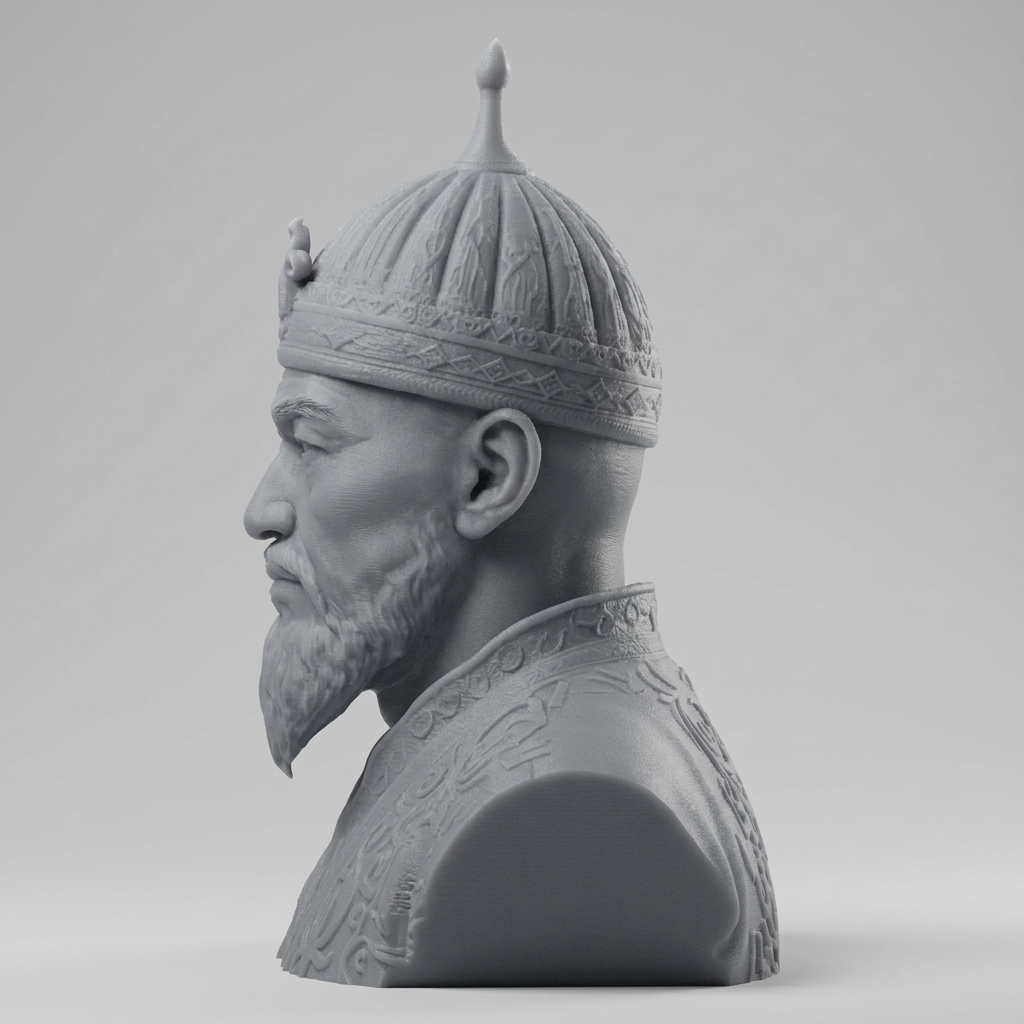 Amir Timur Tamerlane 3D Printable Bust 3D Model