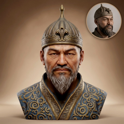 Amir Timur (Tamerlane) 3D Printable Bust
