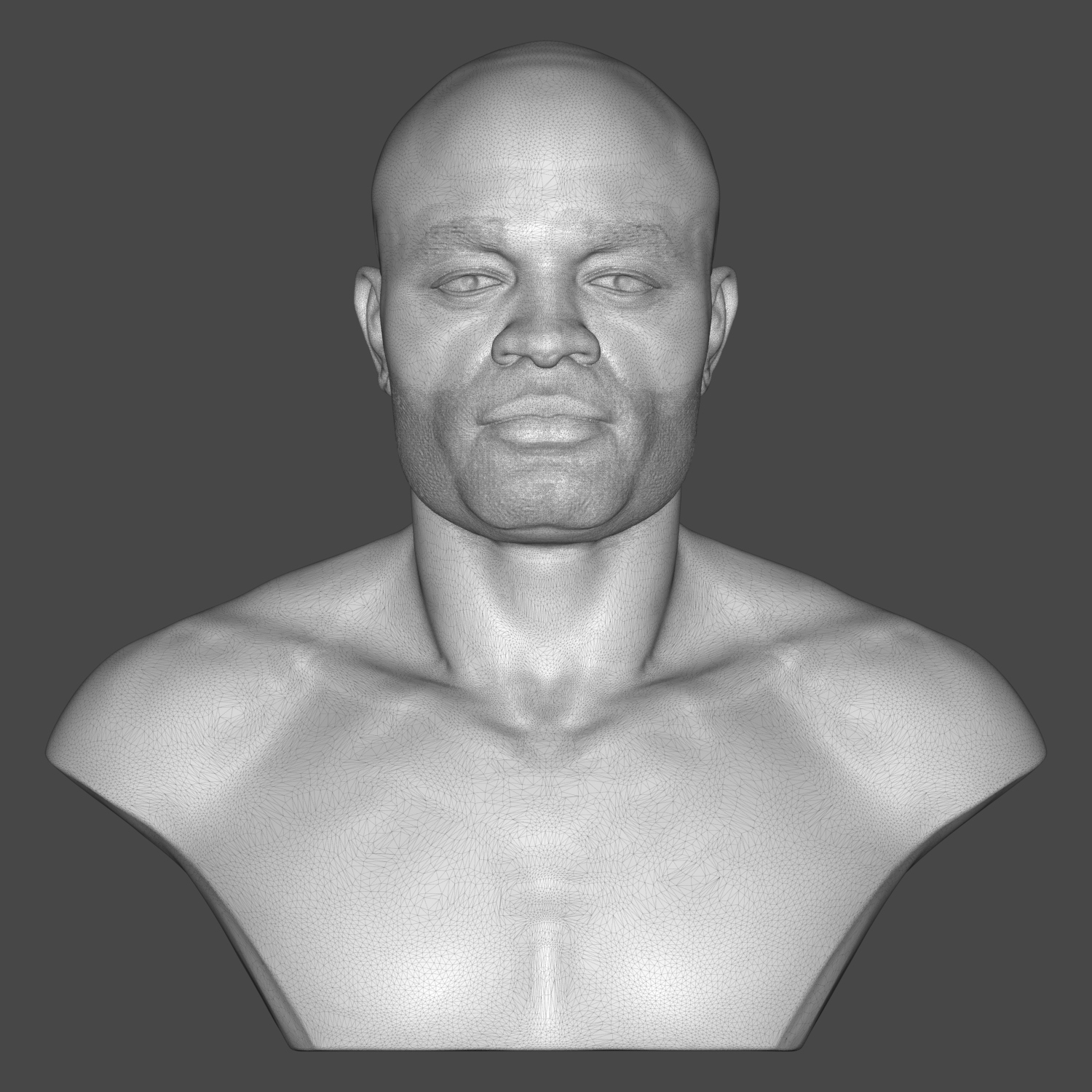Anderson Silva UFC Fighter 3d Printable Bust 3D Model