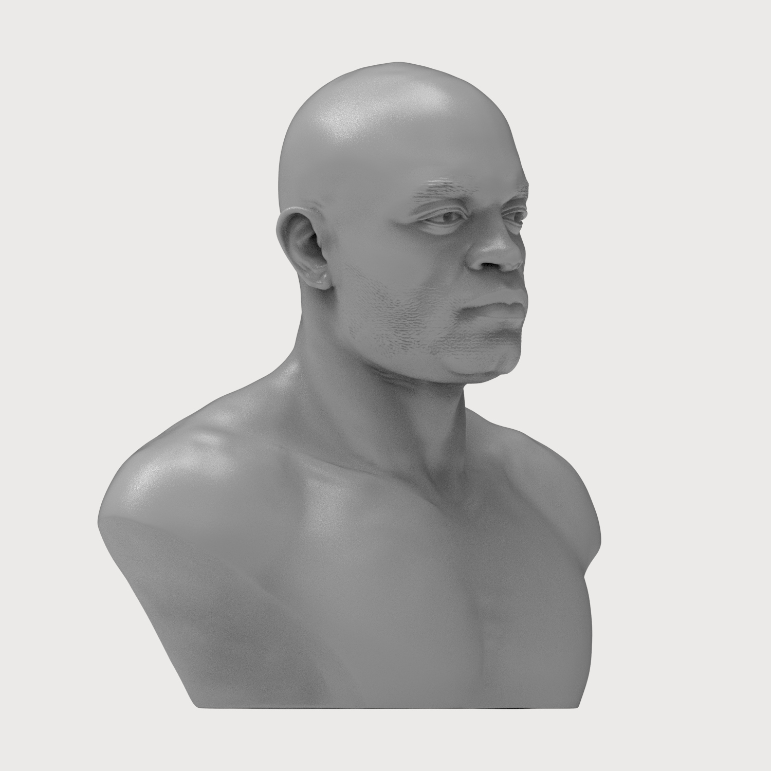 Anderson Silva UFC Fighter 3d Printable Bust 3D Model