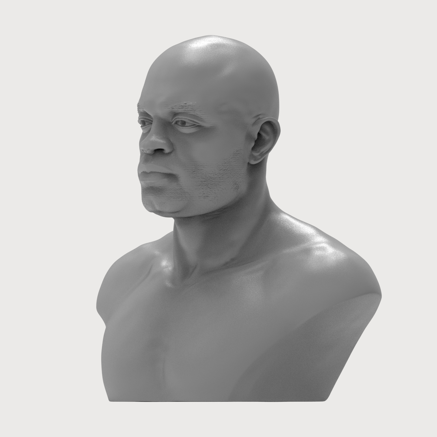 Anderson Silva UFC Fighter 3d Printable Bust 3D Model