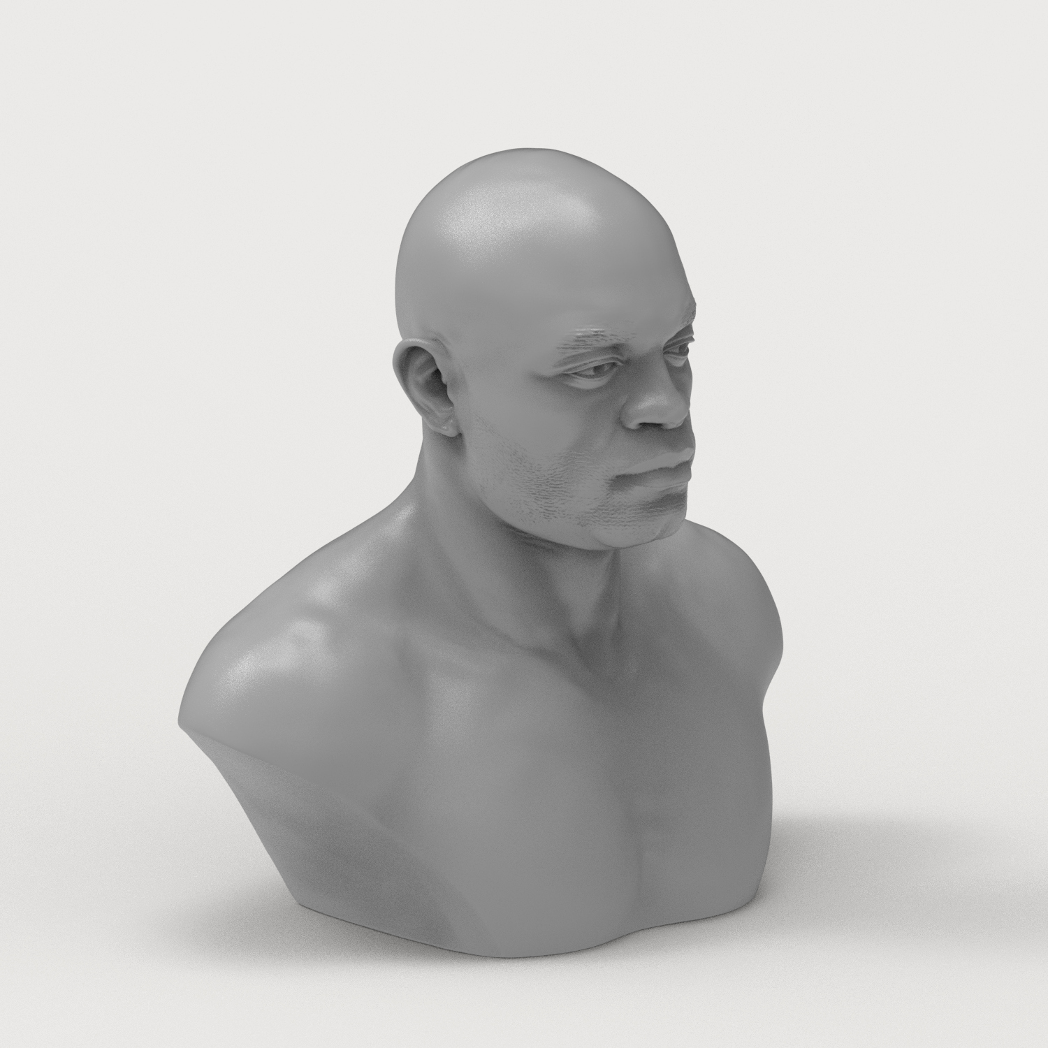Anderson Silva UFC Fighter 3d Printable Bust 3D Model