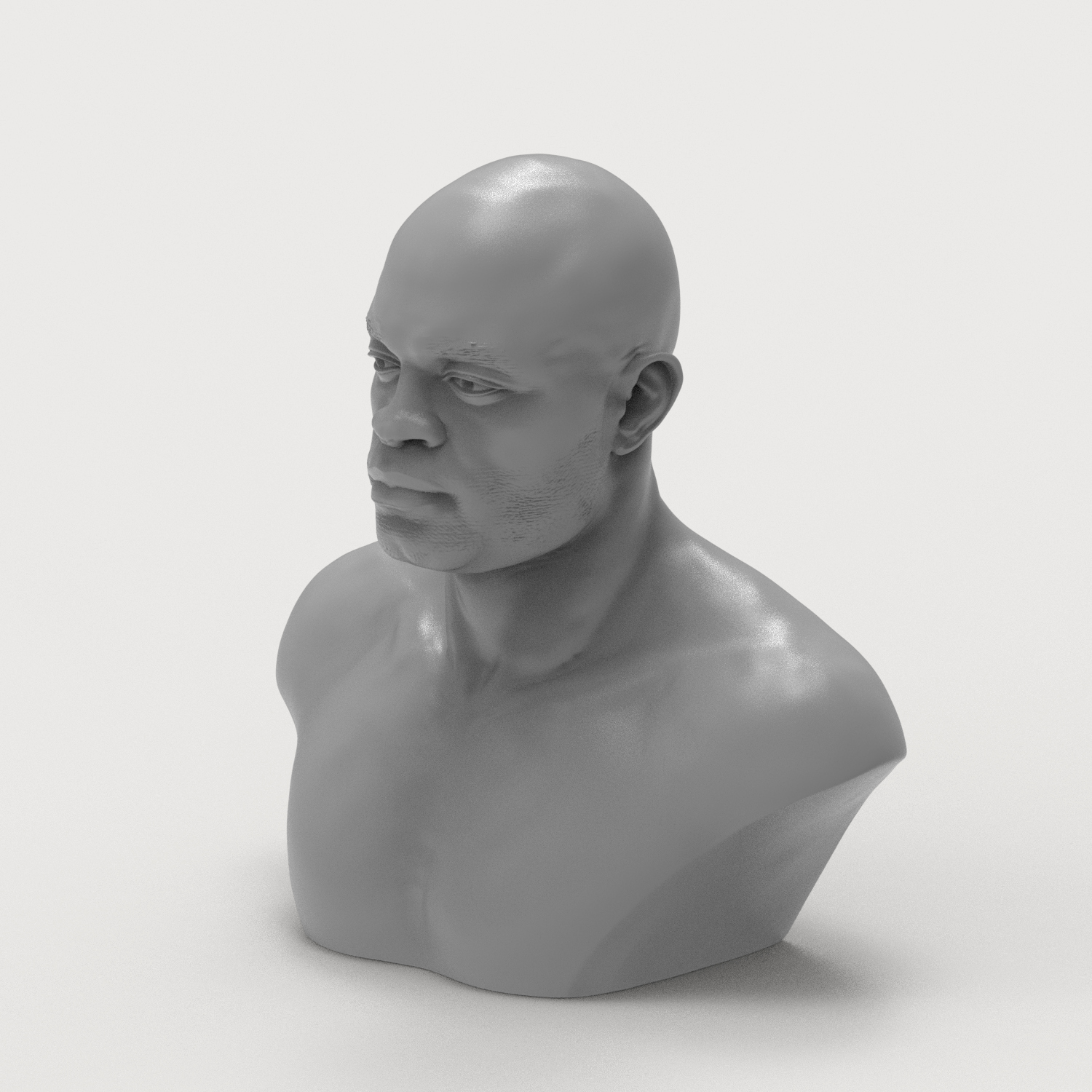 Anderson Silva UFC Fighter 3d Printable Bust 3D Model