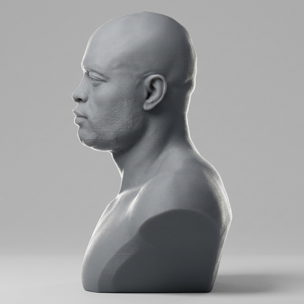 Anderson Silva UFC Fighter 3d Printable Bust 3D Model