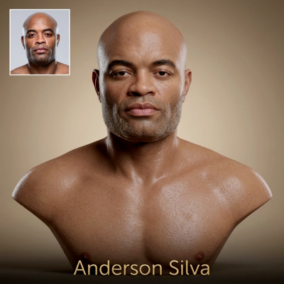 Anderson Silva UFC Fighter 3d Printable Bust