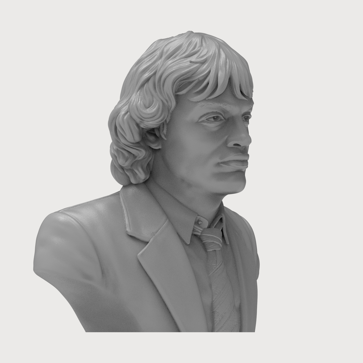 Angus Young 3D Printable Bust 3D Model