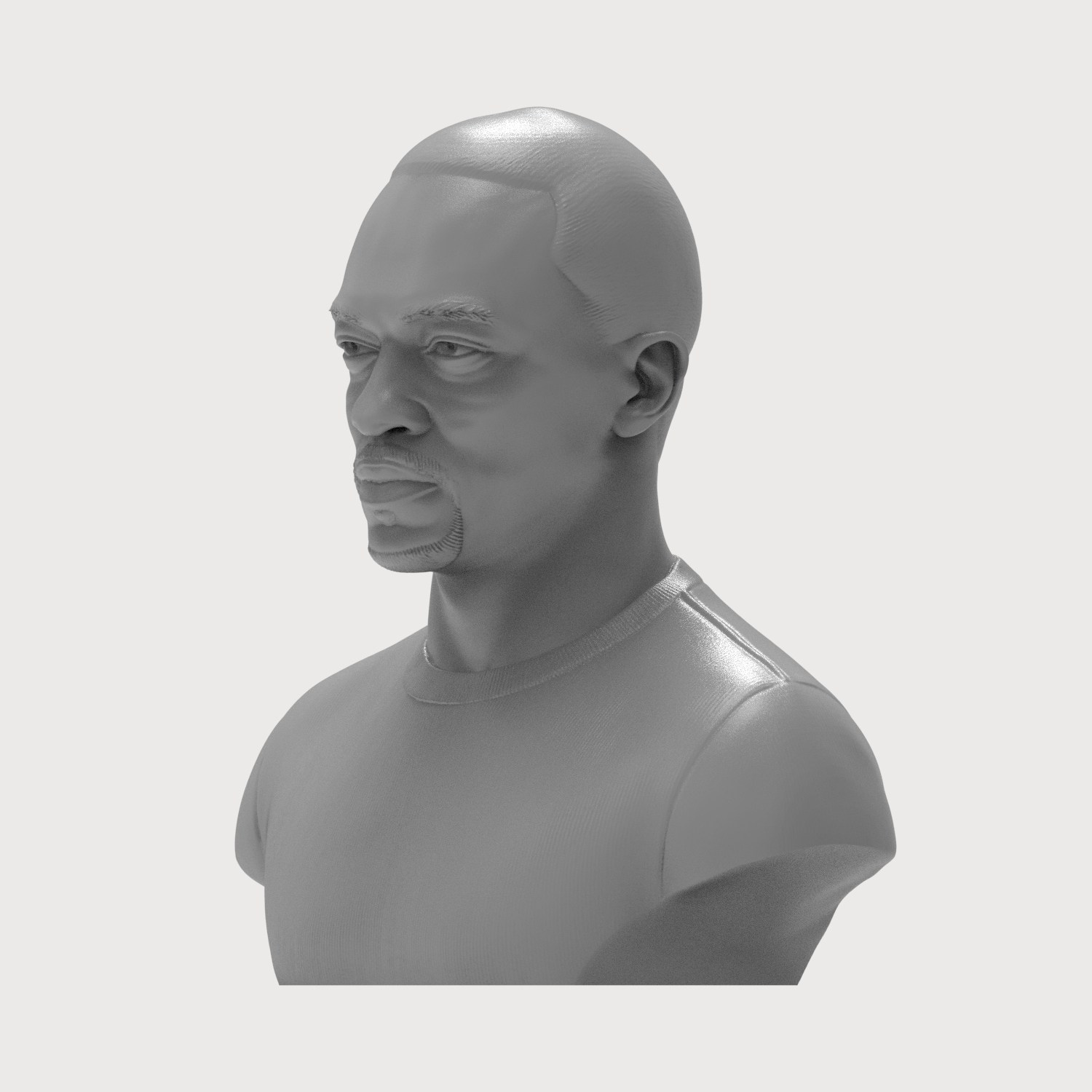 Anthony Mackie 3D Printable Bust 3D Model