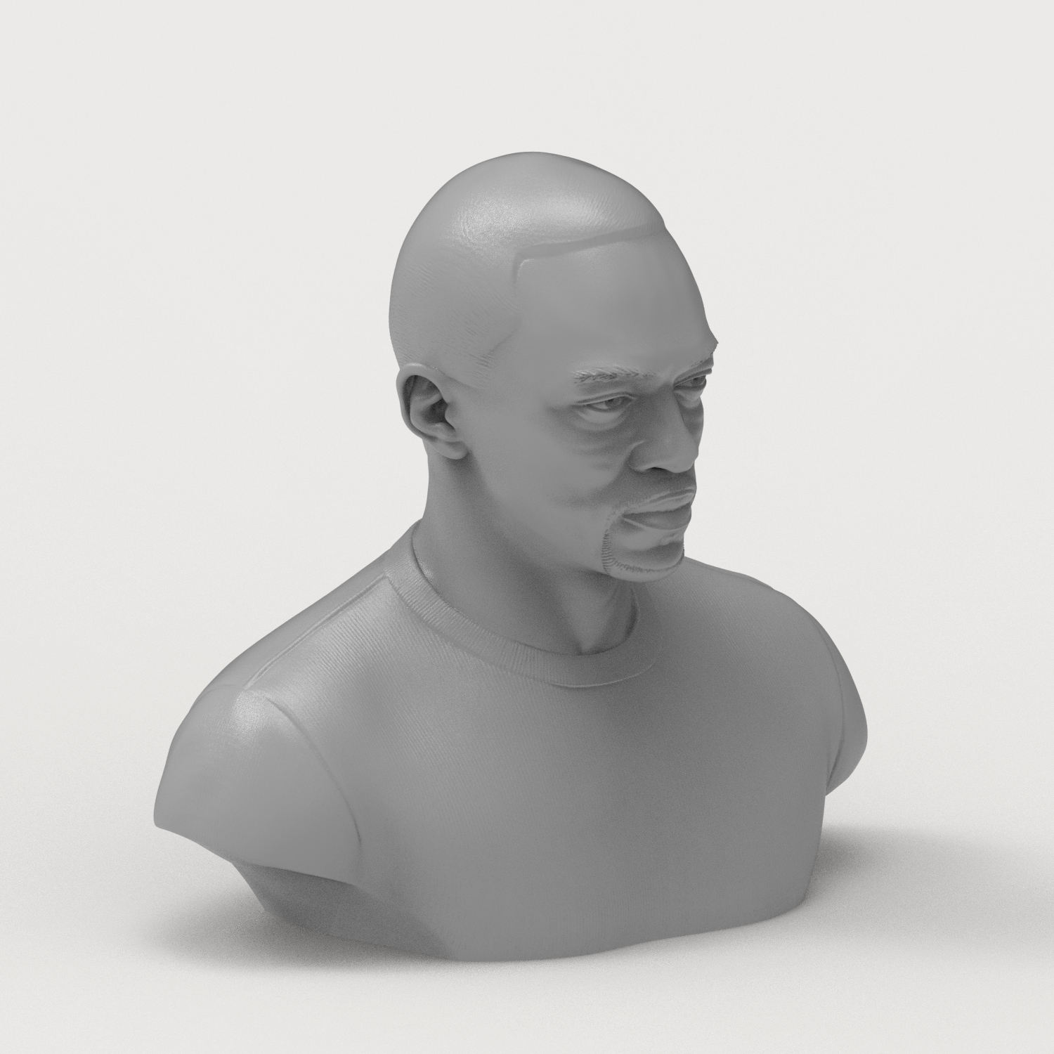 Anthony Mackie 3D Printable Bust 3D Model