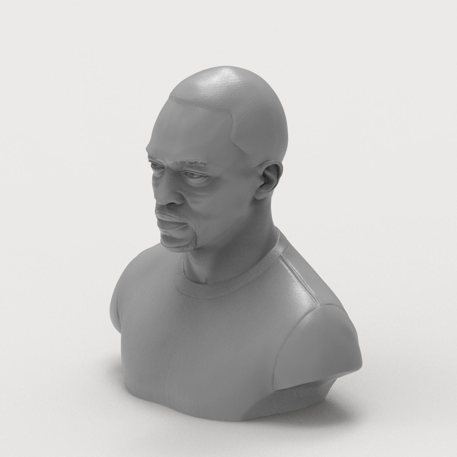 Anthony Mackie 3D Printable Bust 3D Model