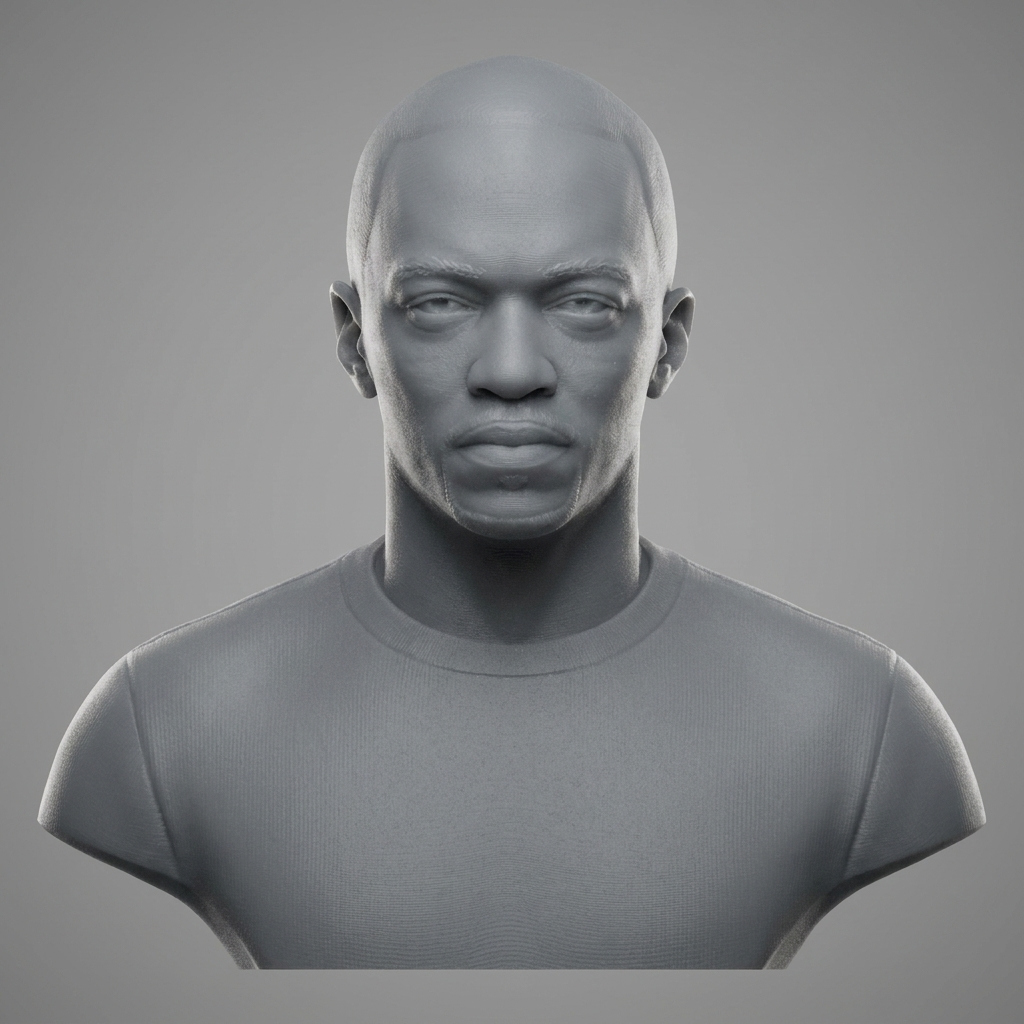 Anthony Mackie 3D Printable Bust 3D Model