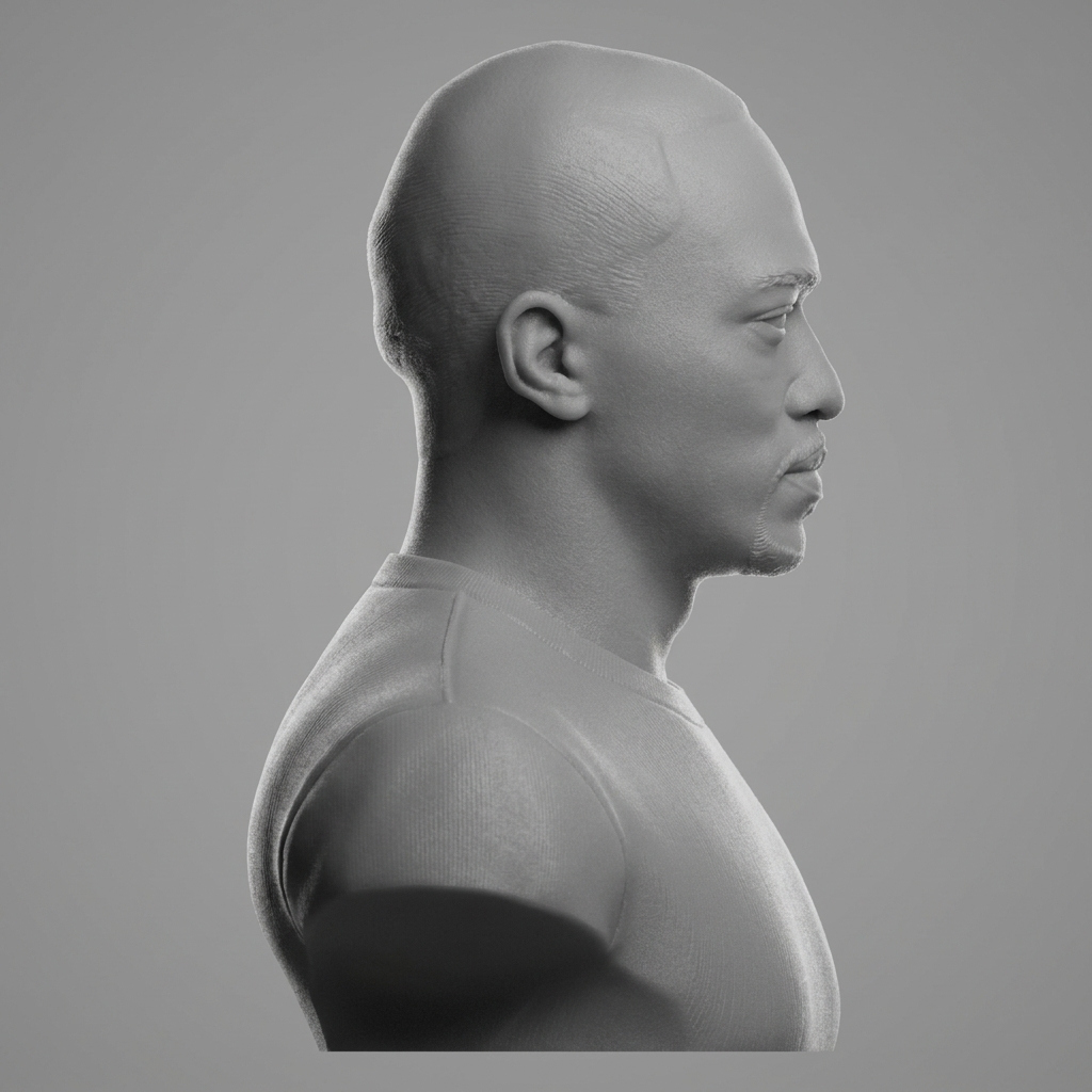 Anthony Mackie 3D Printable Bust 3D Model