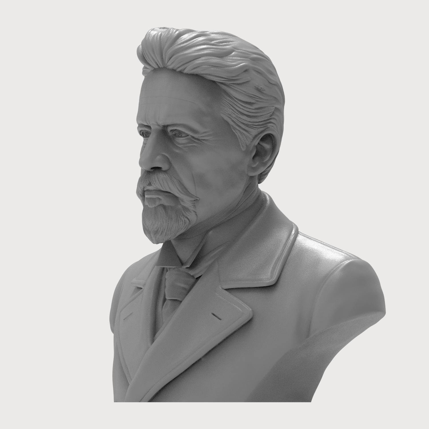 Anton Chekhov 3D Printable Bust 3D Model