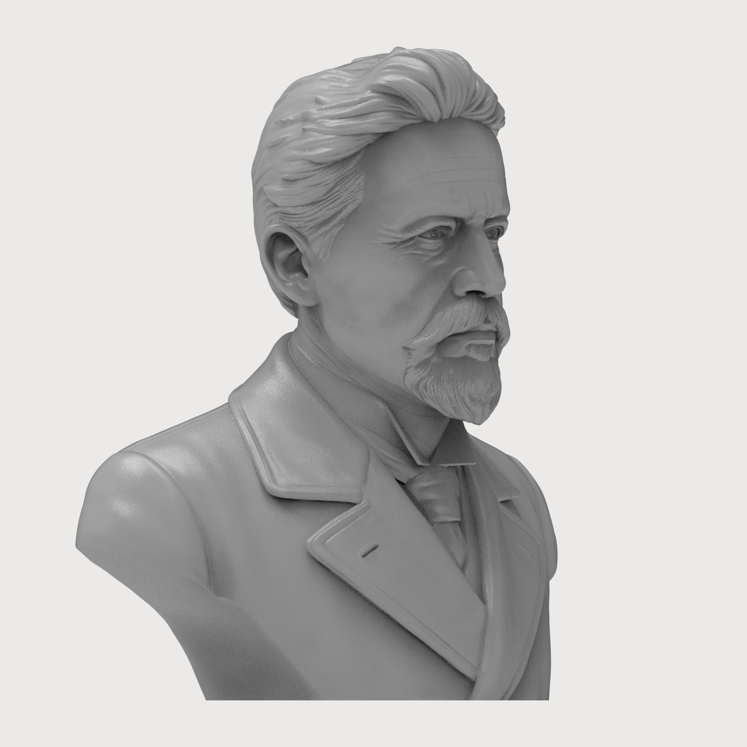 Anton Chekhov 3D Printable Bust 3D Model