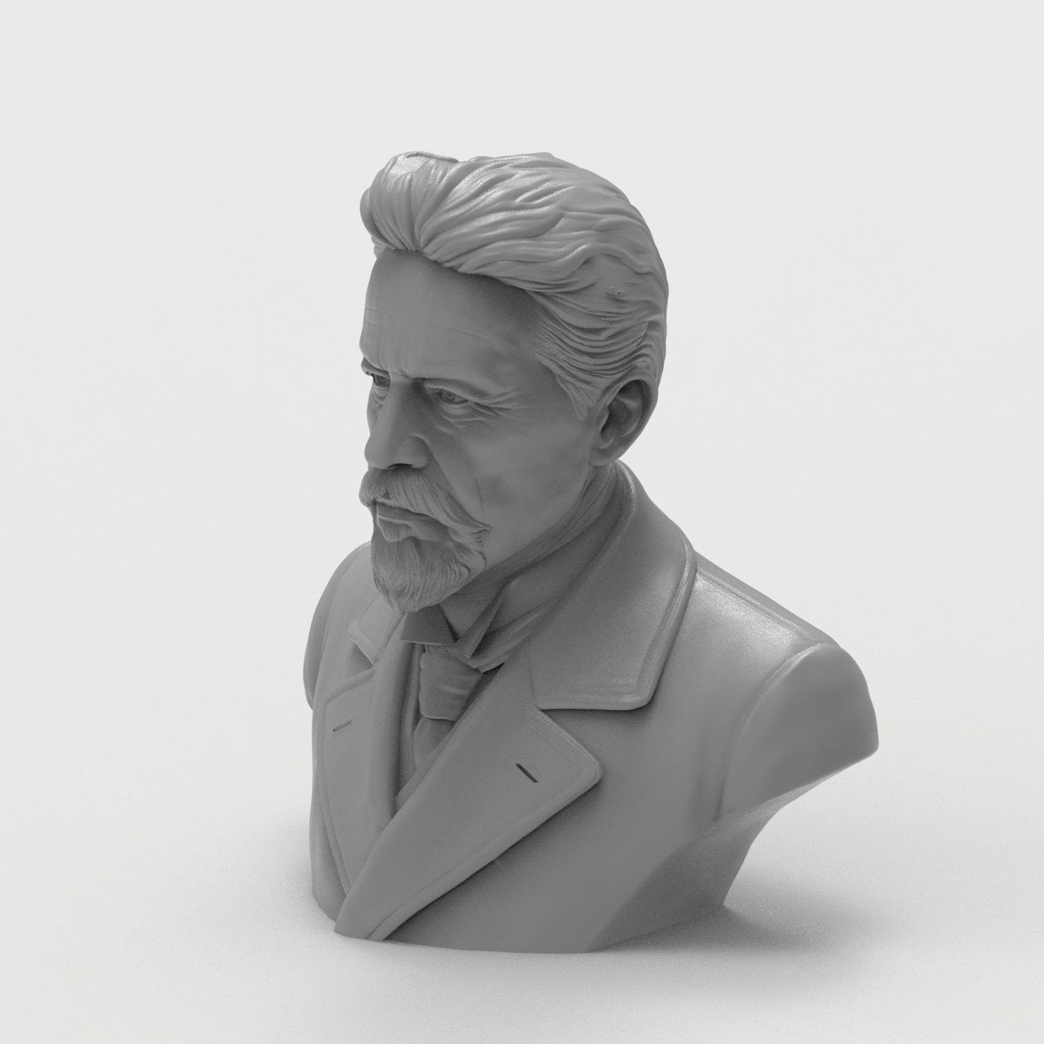 Anton Chekhov 3D Printable Bust 3D Model