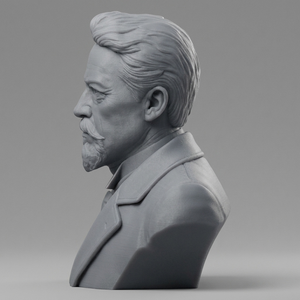 Anton Chekhov 3D Printable Bust 3D Model