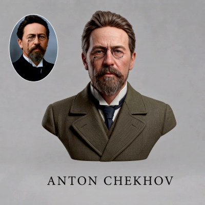 Anton Chekhov 3D Printable Bust