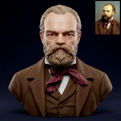 Antonin Dvorak 3D Printable Bust