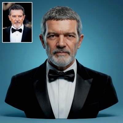 Antonio Banderas Tuxedo Bust 3D Printable