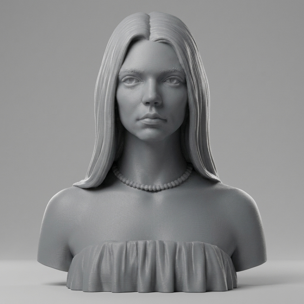 Anya Taylor-Joy Portrait Bust 3D Model
