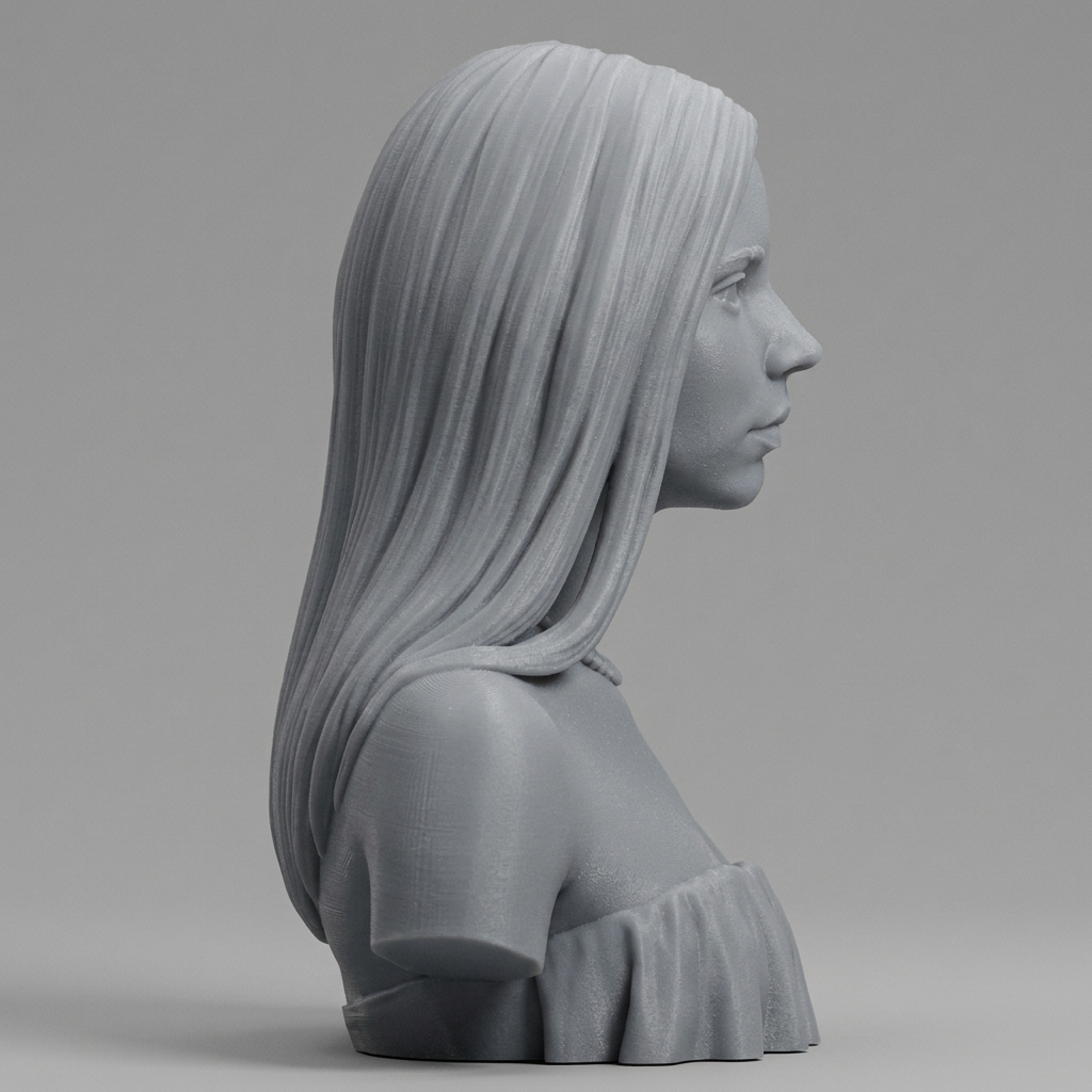 Anya Taylor-Joy Portrait Bust 3D Model
