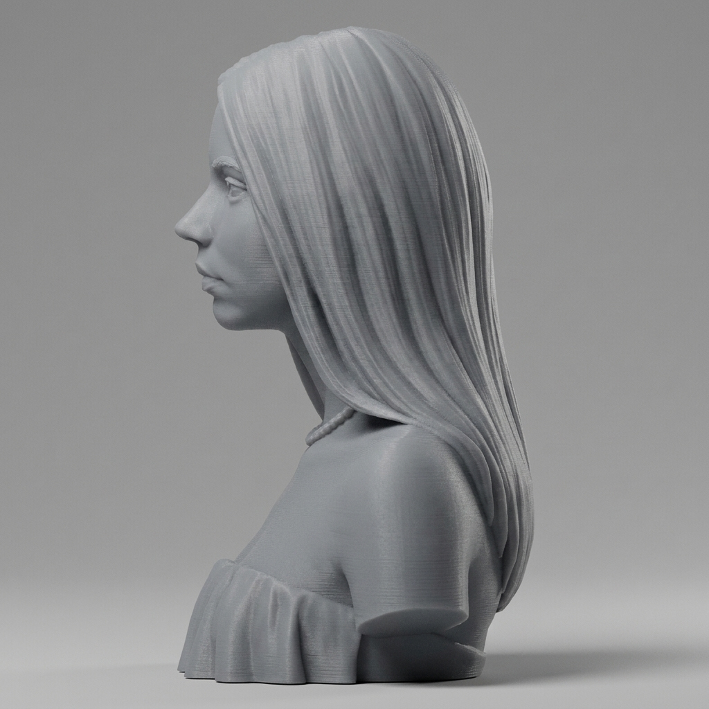 Anya Taylor-Joy Portrait Bust 3D Model