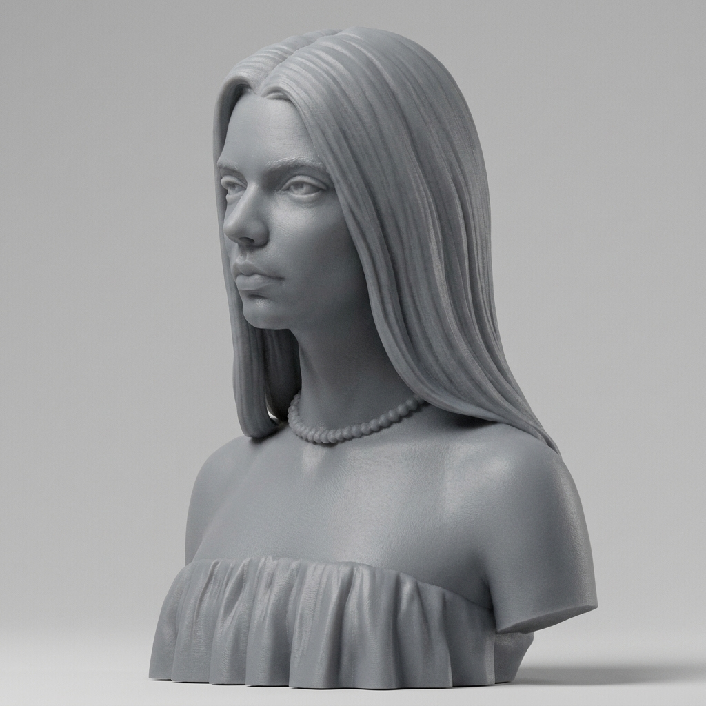 Anya Taylor-Joy Portrait Bust 3D Model