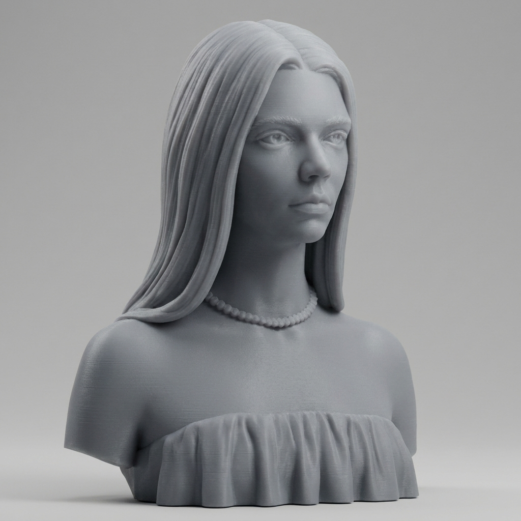 Anya Taylor-Joy Portrait Bust 3D Model