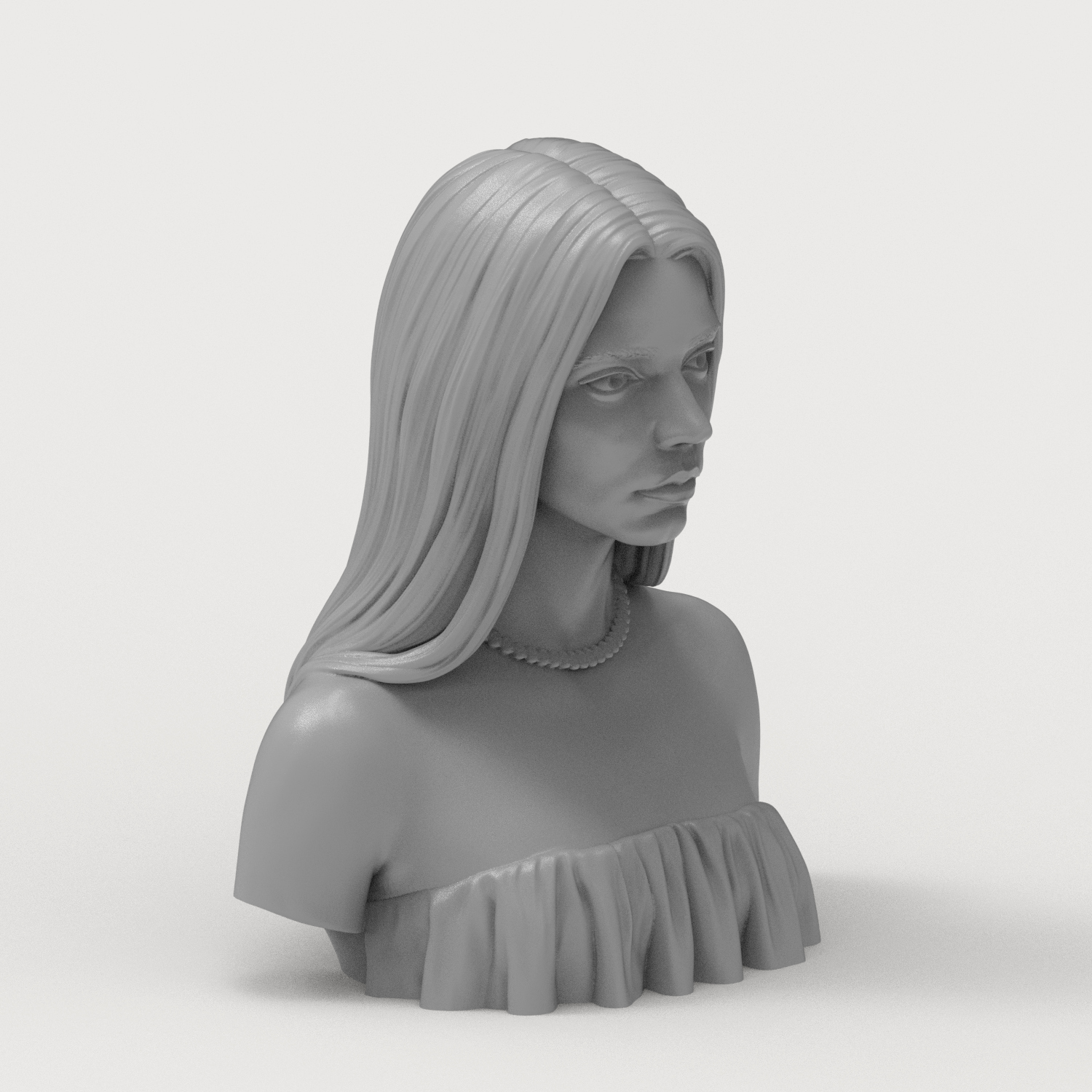 Anya Taylor-Joy Portrait Bust 3D Model