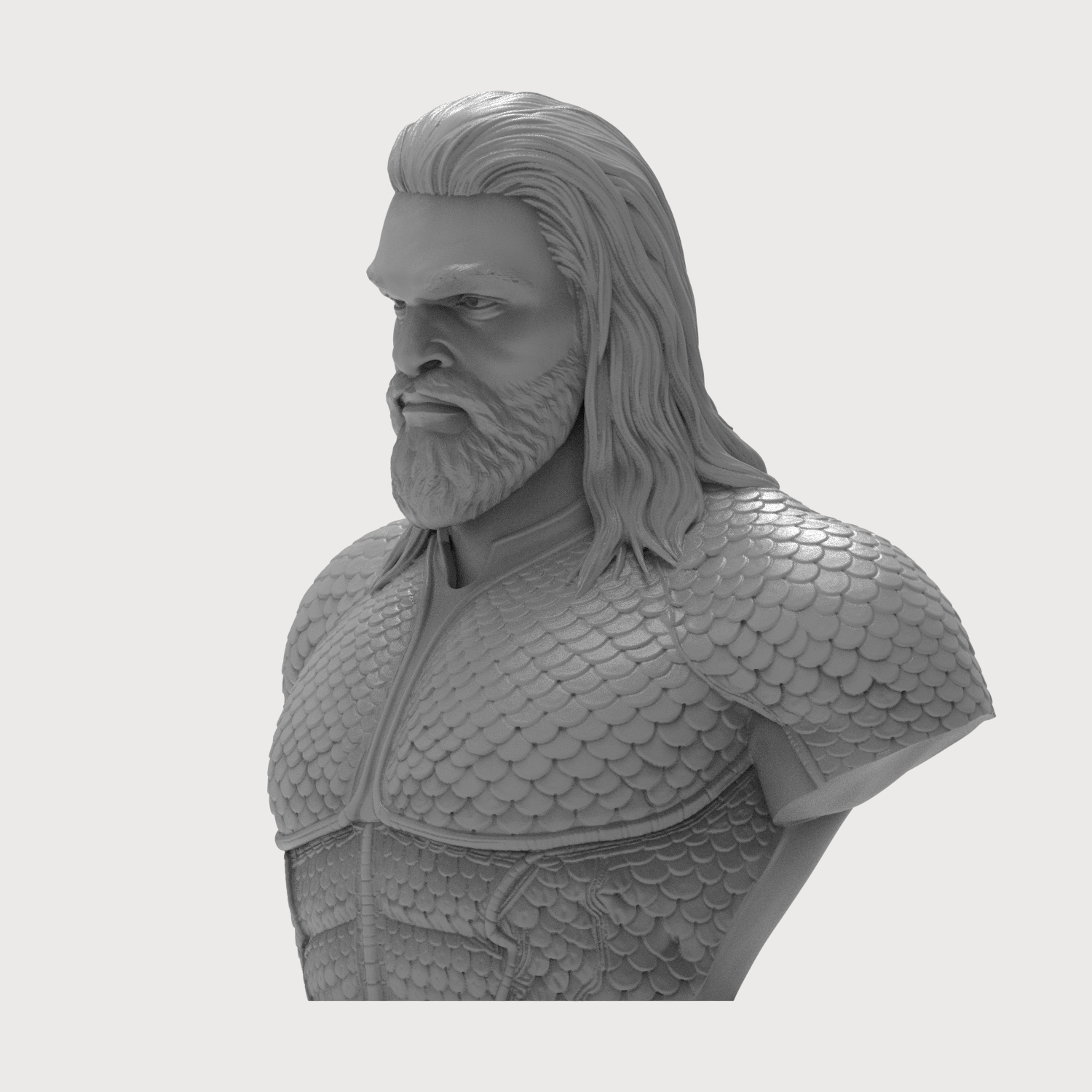 Aquaman 3D Printable Bust 3D Model