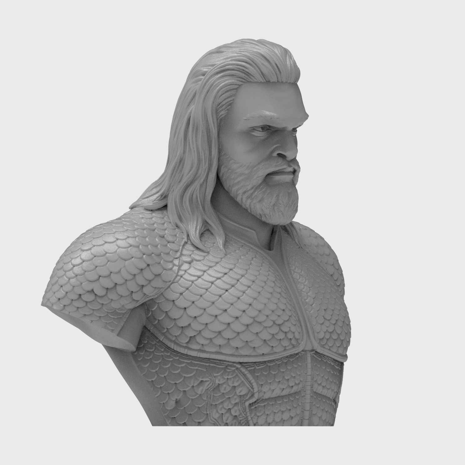 Aquaman 3D Printable Bust 3D Model