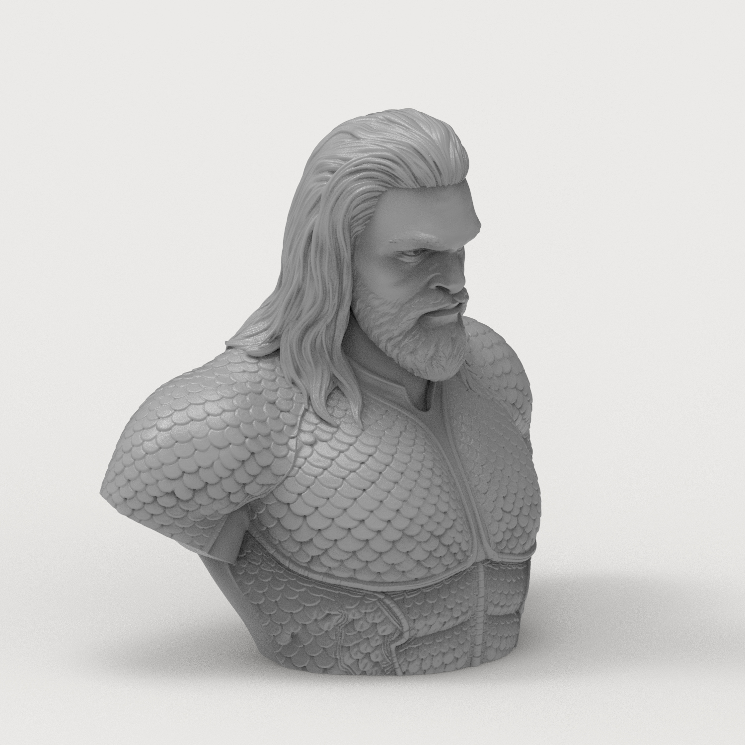 Aquaman 3D Printable Bust 3D Model