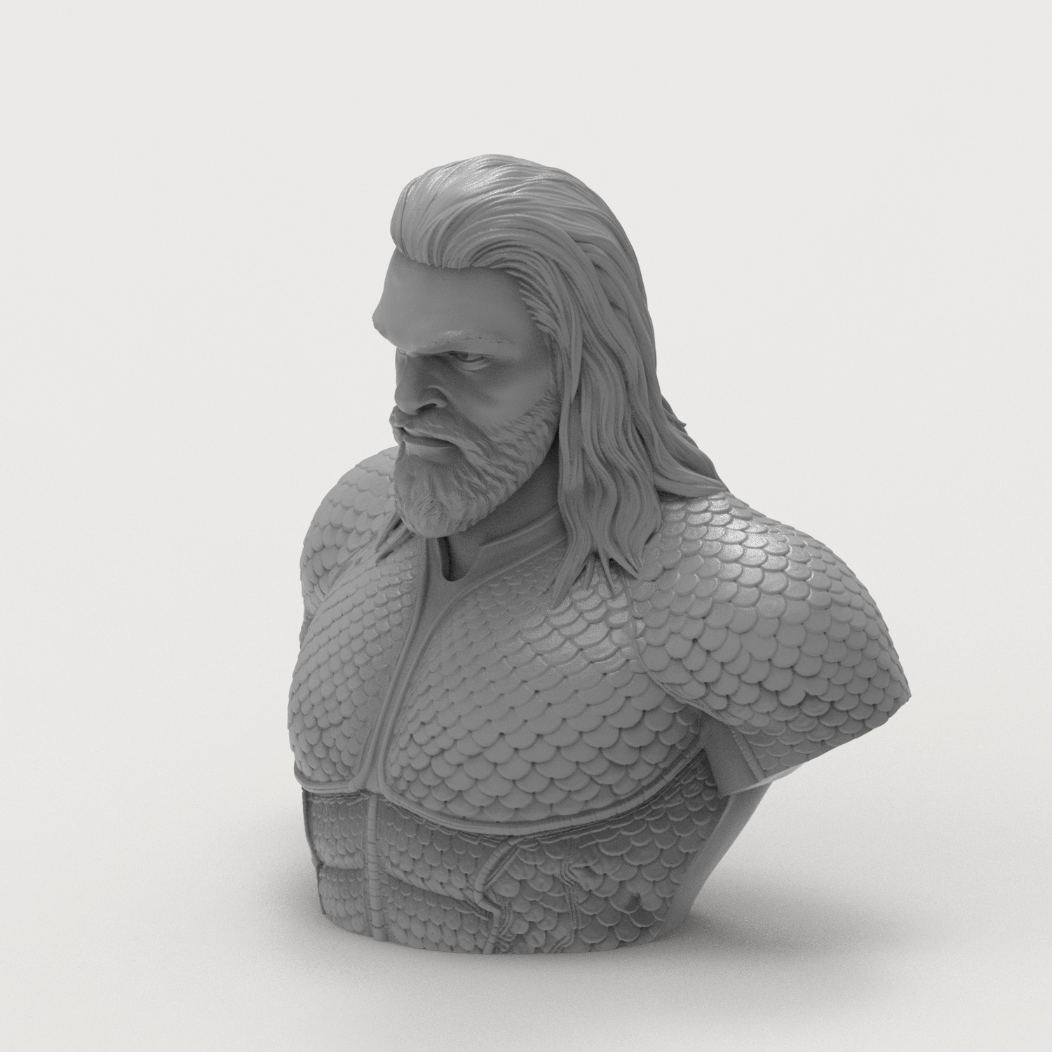 Aquaman 3D Printable Bust 3D Model