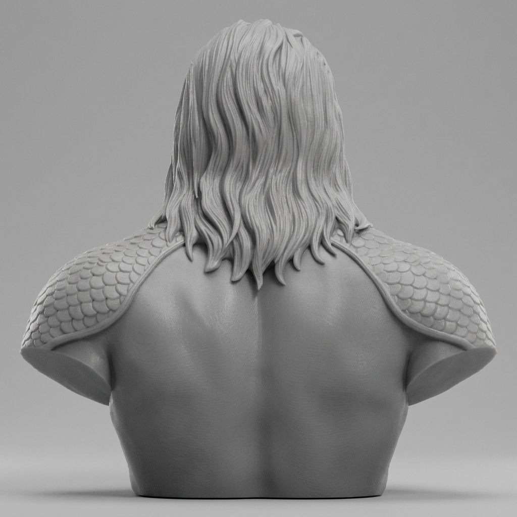 Aquaman 3D Printable Bust 3D Model