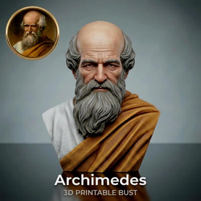 Archimedes Historical 3D Printable Bust
