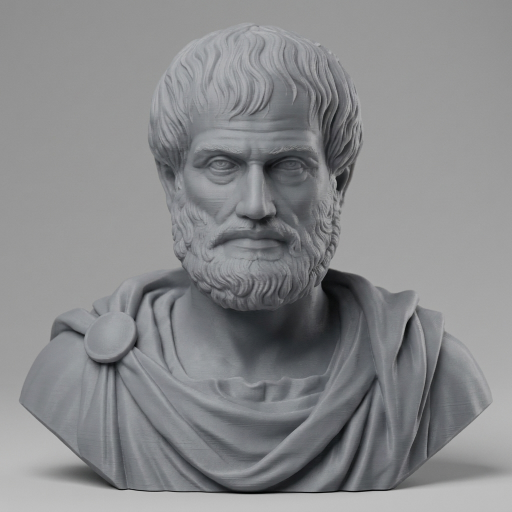 Aristotle Greek Philosopher Bust 3D Model