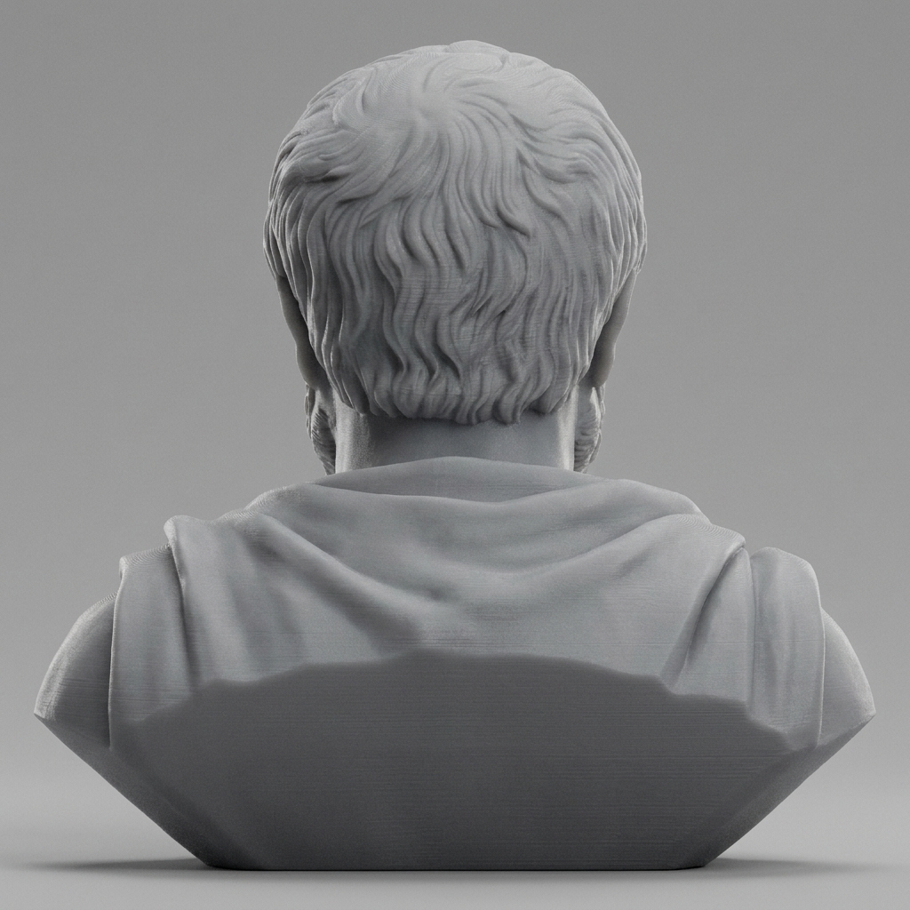Aristotle Greek Philosopher Bust 3D Model