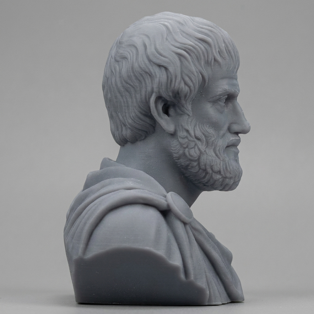 Aristotle Greek Philosopher Bust 3D Model